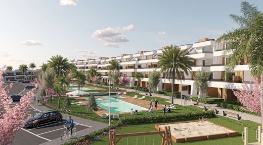 Moderne Appartements mit 2 Schlafzimmern, 2 Bädern, Gemeinschaftspool und Meerblick nur 500 m vom wunderschönen Sandstrand Guardamar del Segura 03140