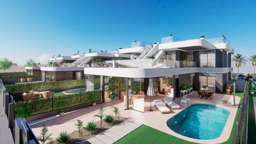 Wunderschönes Reihenhaus mit 3 Schlafzimmern, 2 Bädern, 1 Gäste-WC, Garage und Gemeinschaftspool in toller zentraler Lage, nur 600 m vom Strand Guardamar del Segura 03140