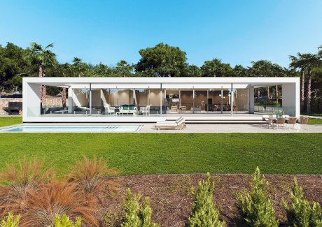 Luxusvillen mit 3 Schlafzimmern, 2 Bädern, Gäste-WC, Klimaanlage und Privatpool in der fantastischen Golfanlage Las Colinas Orihuela Costa 03189 - Immolocal.de