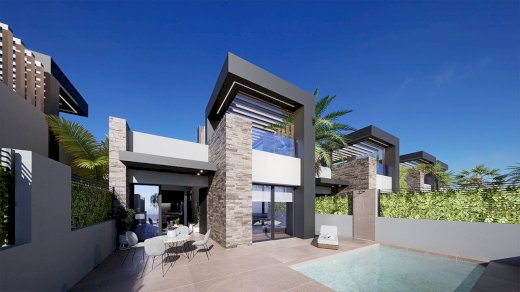 Villen mit 3 Schlafzimmern, 2 Bädern, Dachterrasse, Kfz-Stellplatz und optionalem Privatpool San Fulgencio 03177 - Immolocal.de