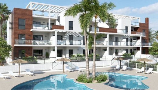 Moderne Penthouse-Wohnungen mit 2 Schlafzimmern, 2 Bädern, Dachterrasse und Gemeinschaftspool nur 300 m vom Strand Torre de la Horadada 03191 - Immolocal.de