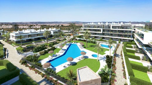 Penthouse-Wohnungen mit 3 Schlafzimmern, 2 Bädern, Dachterrasse, Kfz-Stellplatz, Gemeinschaftspools und beheizten Whirlpools Torrevieja 03180