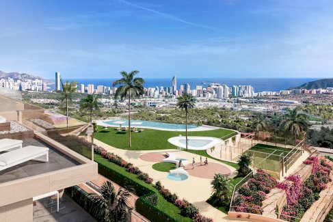 Elegante Maisonette-Wohnungen mit 2 Schlafzimmern, privatem Garten, Gemeinschaftspool und z. T. mit Meerblick Finestrat 03509 - Immolocal.de