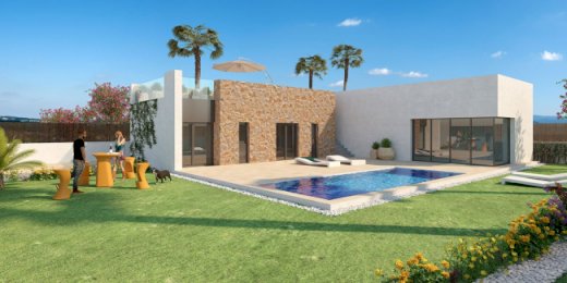 Wunderschöne Villen mit 3 Schlafzimmern, 2 Bädern, Alarmanlage, Damotiksystem und Privatpool im La Finca Golf Resort Algorfa 03169