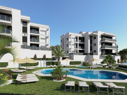 Appartements mit 3 Schlafzimmern, 2 Bädern, Vorinstallation Klimaanlage, Tiefgaragenstellplatz und Gemeinschaftspool nur 900 m vom Meer Villajoyosa 03570