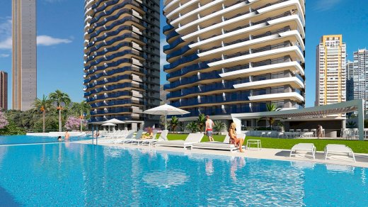 Moderne eingeschossige Doppelhaushälften mit 3 Schlafzimmern, 2 Bädern und Gemeinschaftspool in wunderschöner Umgebung Busot 03111